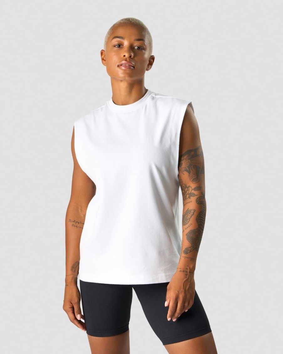 Dam ICIW Traningslinnen | Everyday Cotton Tank Top White