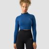 Dam ICIW Seamless | Define Cropped 1/4 Zip Dark Navy