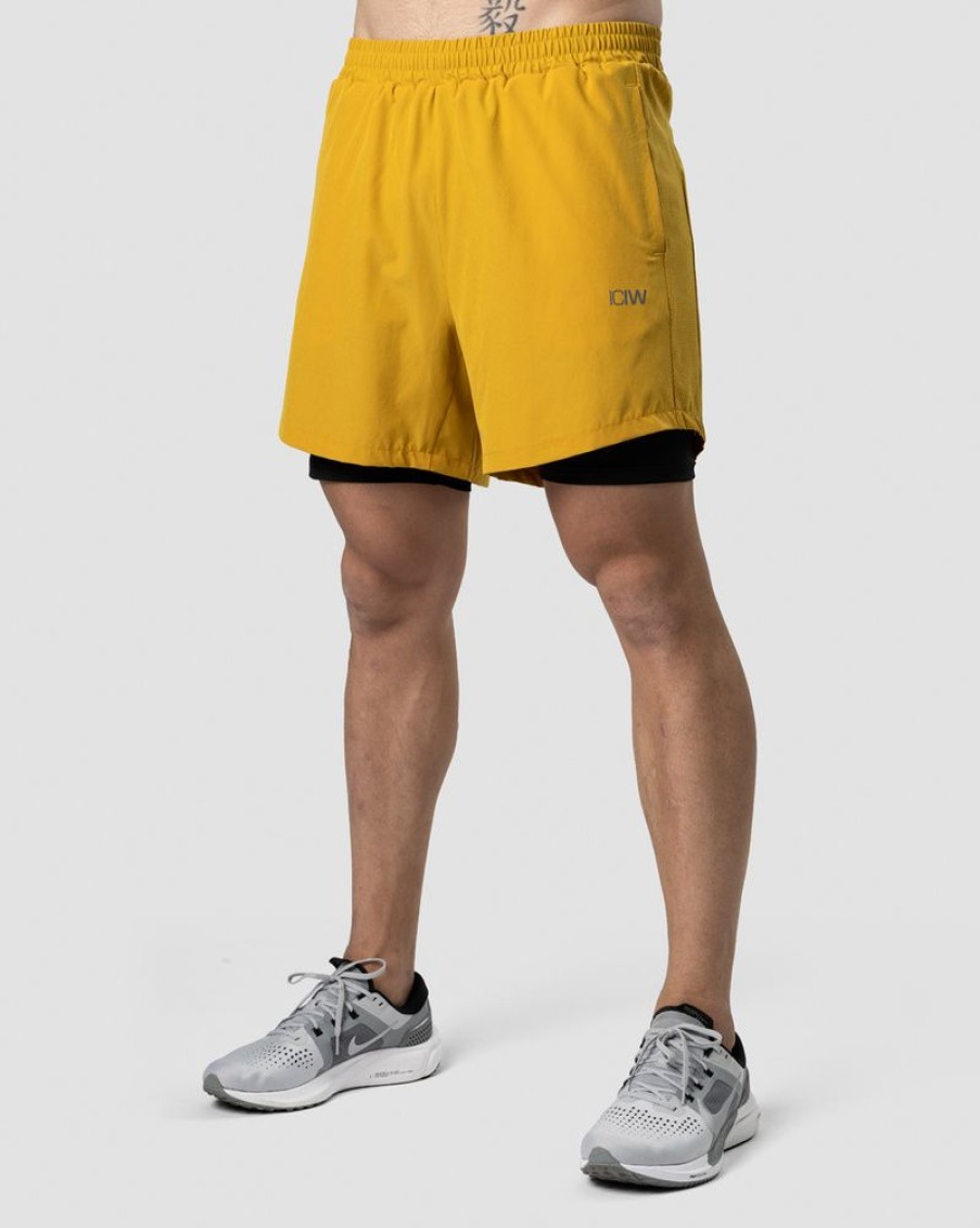 Herr ICIW Shorts | Mercury 2-In-1 Shorts Mustard