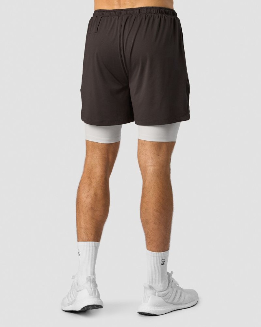 Herr ICIW Shorts | Stride 2-In-1 Shorts Men Charcoal