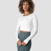 Dam ICIW Seamless | Define Seamless Ls Crop Top White Wmn