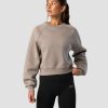 Dam ICIW Langarmat | Everyday Cropped Crewneck Greige