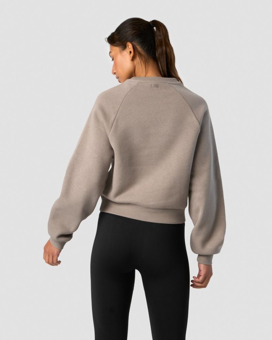 Dam ICIW Langarmat | Everyday Cropped Crewneck Greige