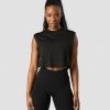 Dam ICIW Traningslinnen | Rush Cropped Tank Top Black