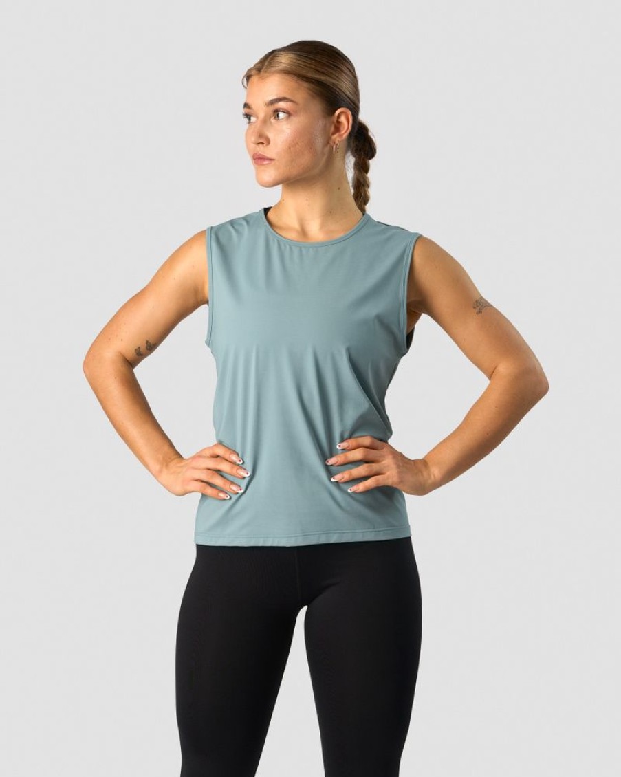 Dam ICIW Traningslinnen | Classic Tank Top Steel Blue