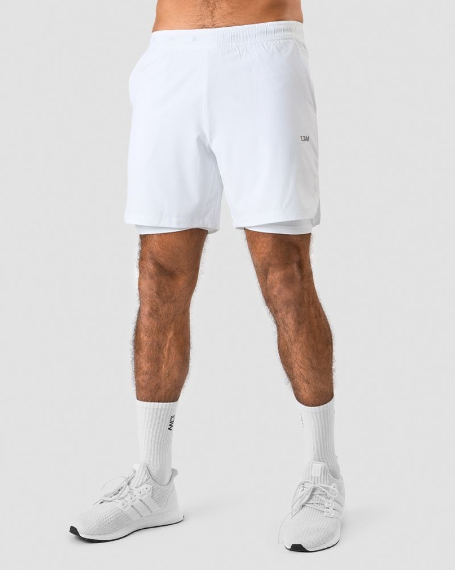 Herr ICIW Shorts | Training 2-In-1 Shorts White