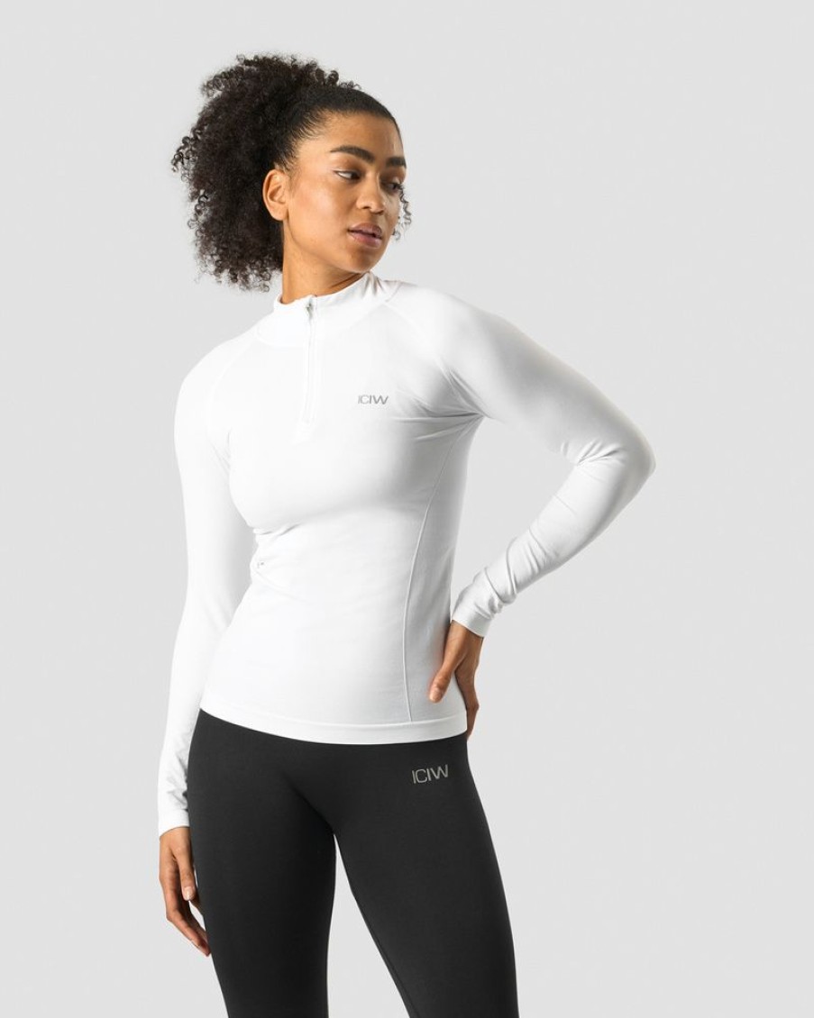 Dam ICIW Seamless | Everyday Seamless 1/4 Zip Wmn White