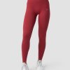 Dam ICIW Tights & Leggings | Ribbed Define Seamless Pocket Tights Autumn Red