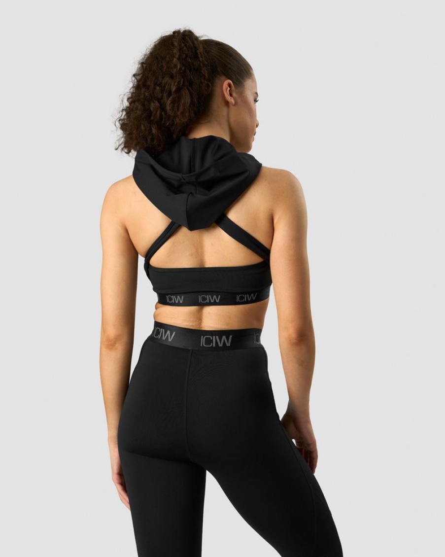 Dam ICIW Sport-Bh | Ultimate Training Hoodie Sports Bra Black