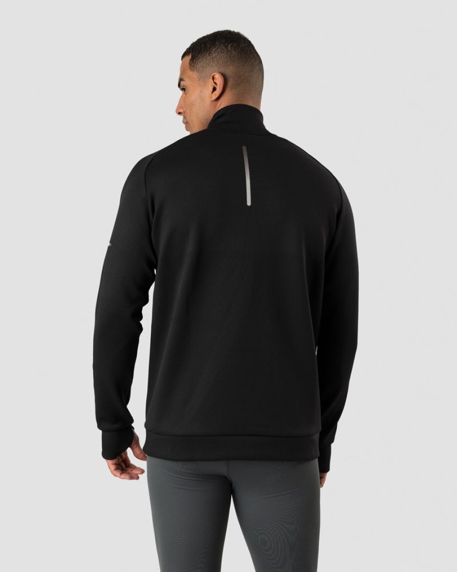 Herr ICIW Langarmat | Mercury 1/4 Zip Crewneck Black