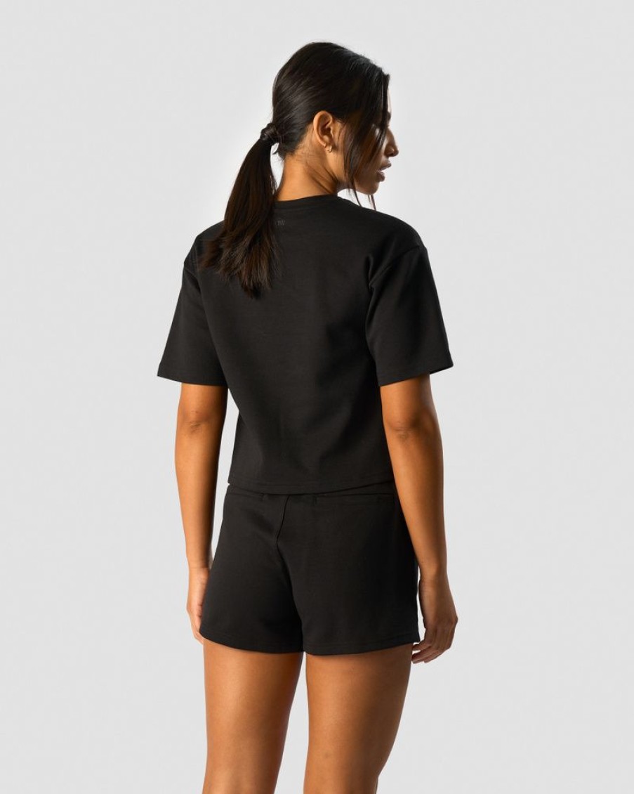 Dam ICIW T-Shirts | Revive Heavy Cropped T-Shirt Wmn Black