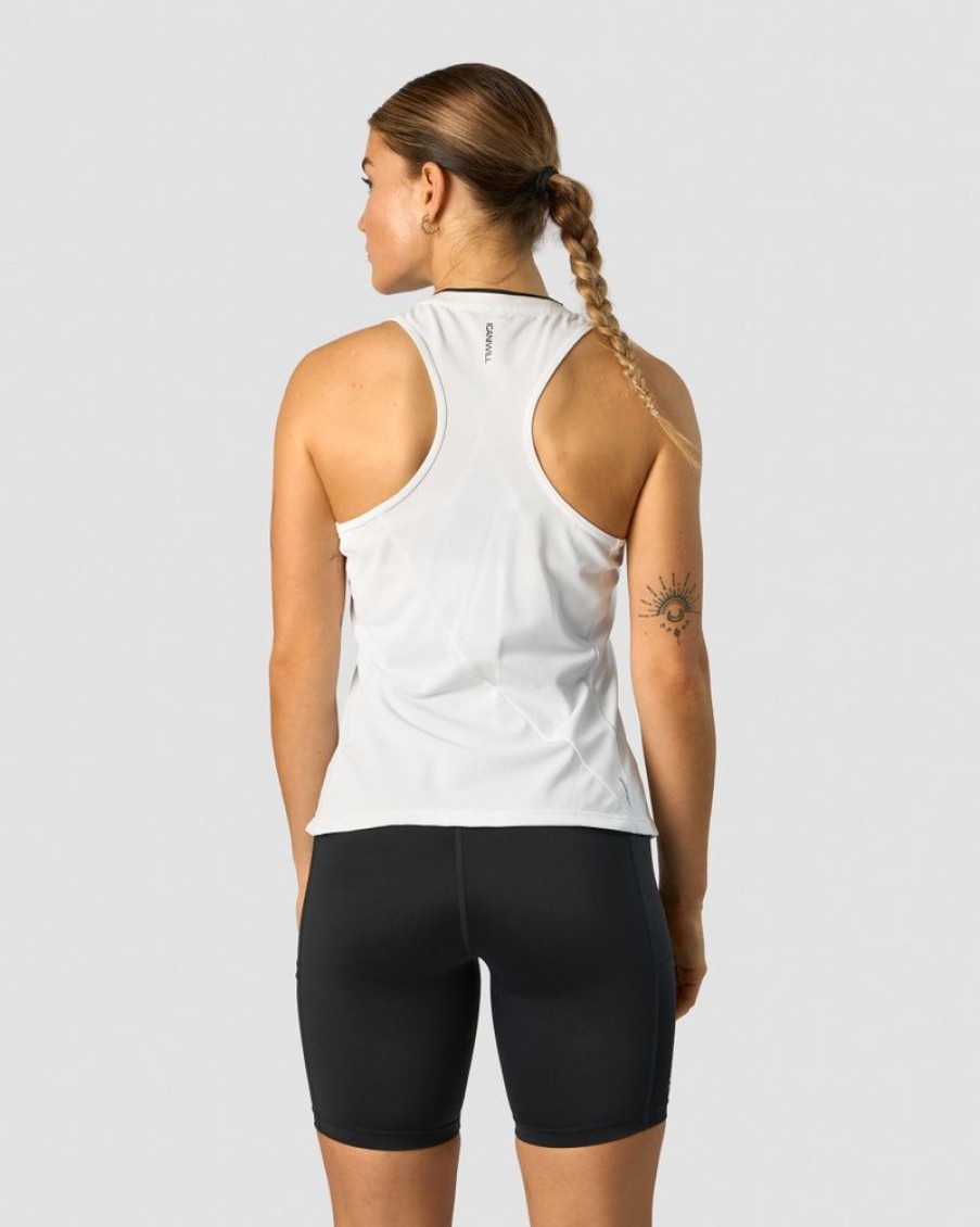 Dam ICIW Traningslinnen | Training Pique Tank Top White/Black