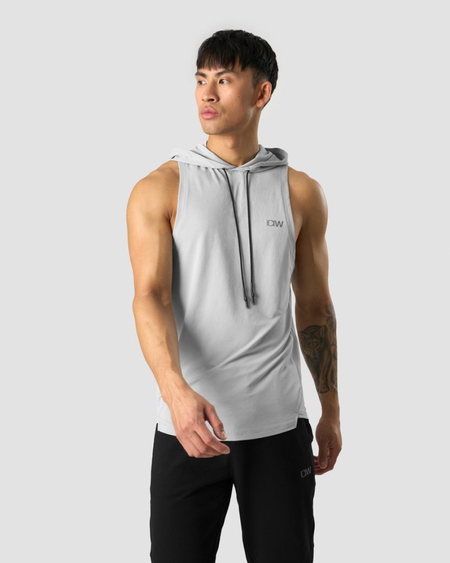 Herr ICIW T-Shirts | Stride Sleeveless T-Shirt Hoodie Men Grey