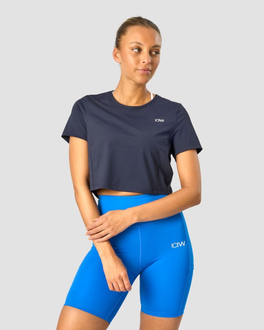 Dam ICIW T-Shirts | Training Cropped T-Shirt Navy