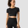 Dam ICIW Seamless | Define Seamless Cropped T-Shirt Black/Black