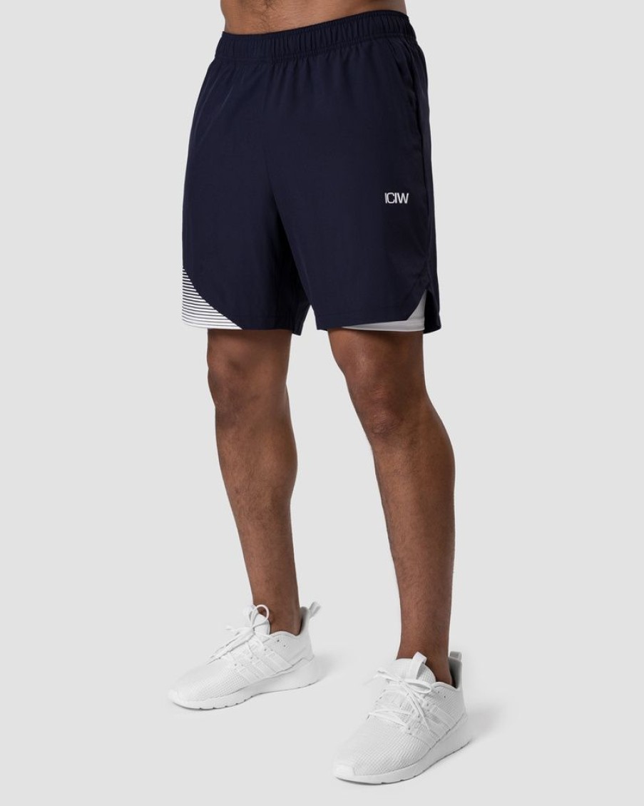 Herr ICIW Shorts | Smash Padel 2-In-1 Shorts Navy/White Men