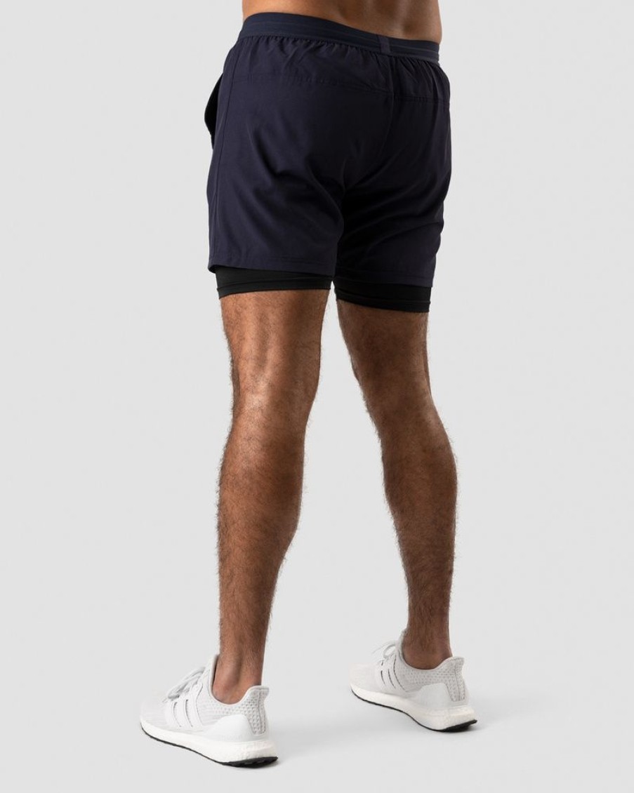 Herr ICIW Shorts | Workout 2-In-1 Shorts Navy