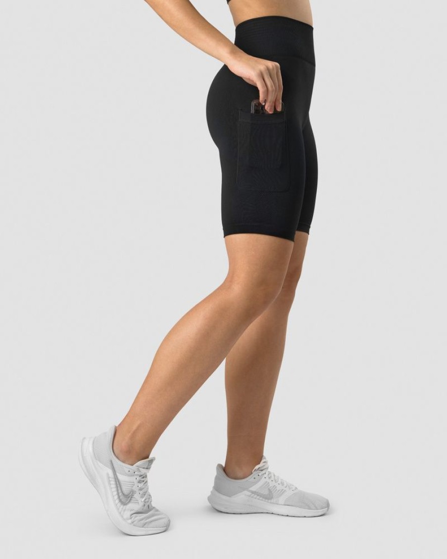 Dam ICIW Seamless | Define Seamless Pocket Biker Shorts Black