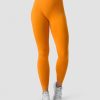 Dam ICIW Tights & Leggings | Ribbed Define Seamless Tights Bright Orange