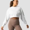 Dam ICIW Langarmat | Nimble Cropped Crewneck White