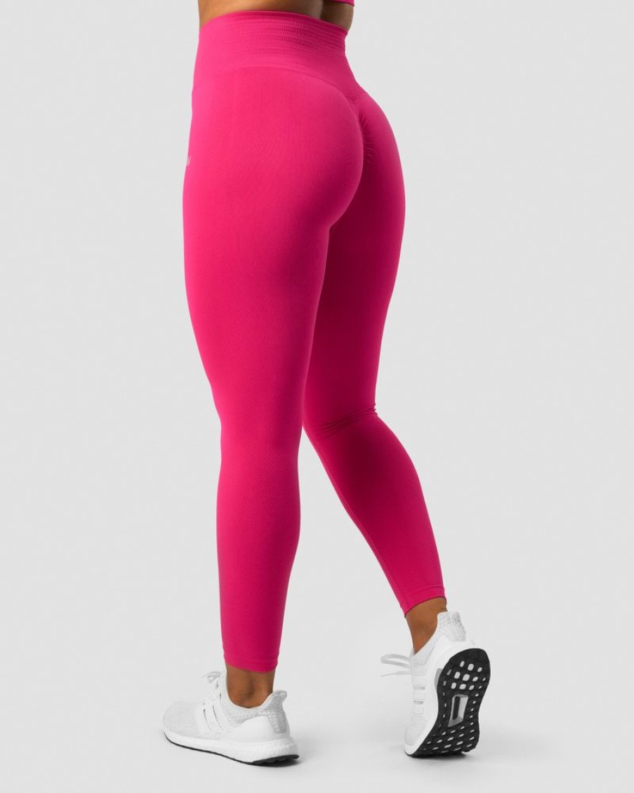 Dam ICIW Tights & Leggings | Define Seamless Scrunch Tights Bright Pink