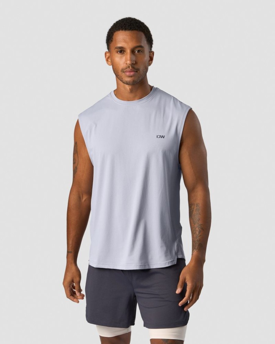 Herr ICIW T-Shirts | Stride Sleeveless T-Shirt Men Light Blue