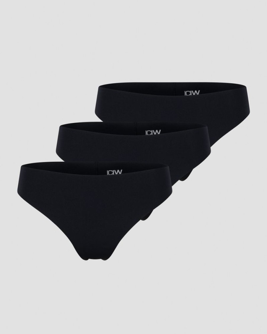 Dam ICIW Underklader | Soft Thong 3-Pack Black