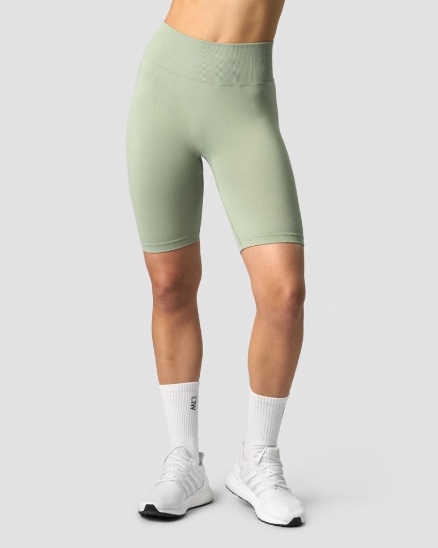 Dam ICIW Seamless | Define Seamless V-Shape Biker Shorts Light Sage Green