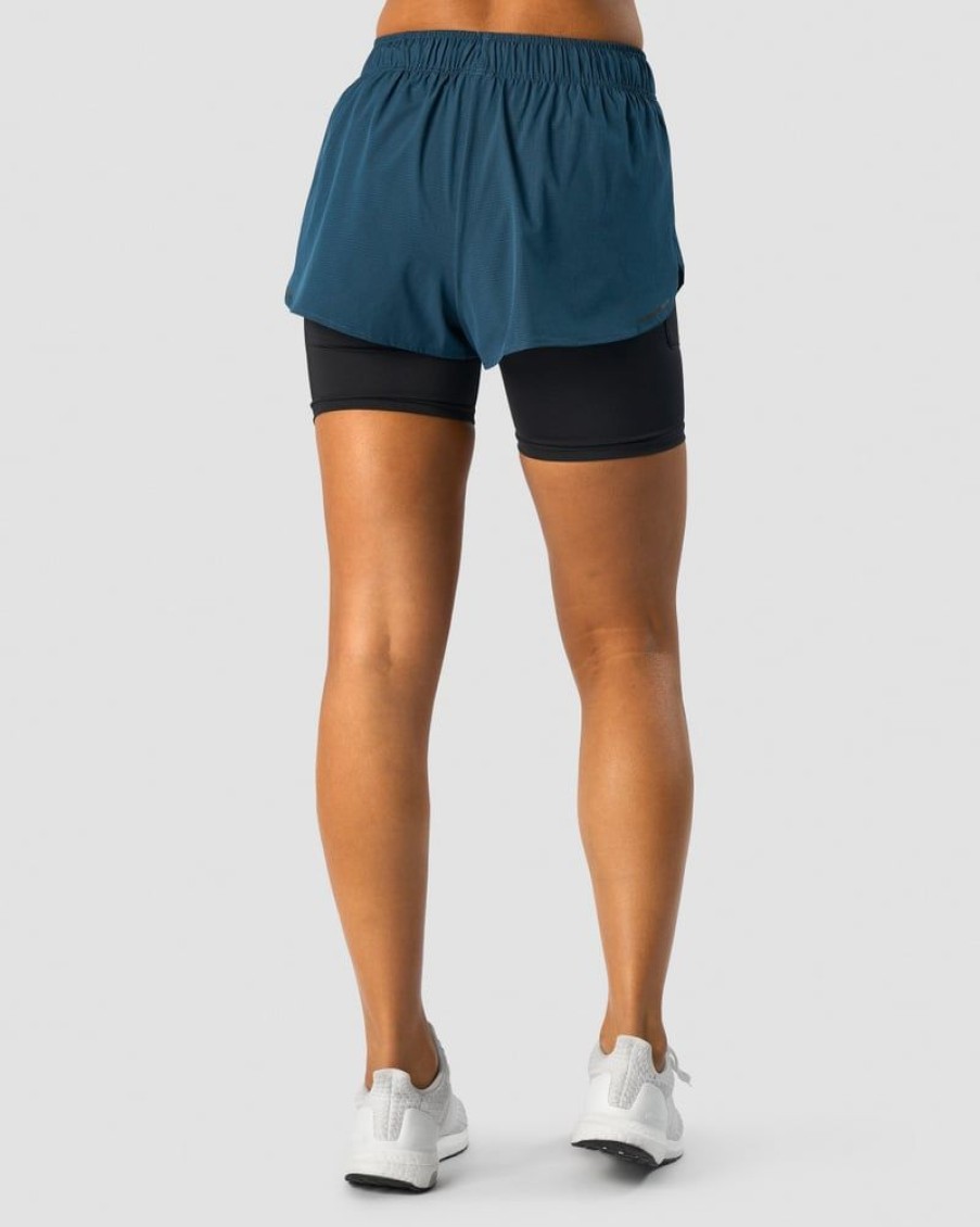 Dam ICIW Shorts | Charge 2-In-1 Shorts Wmn Teal