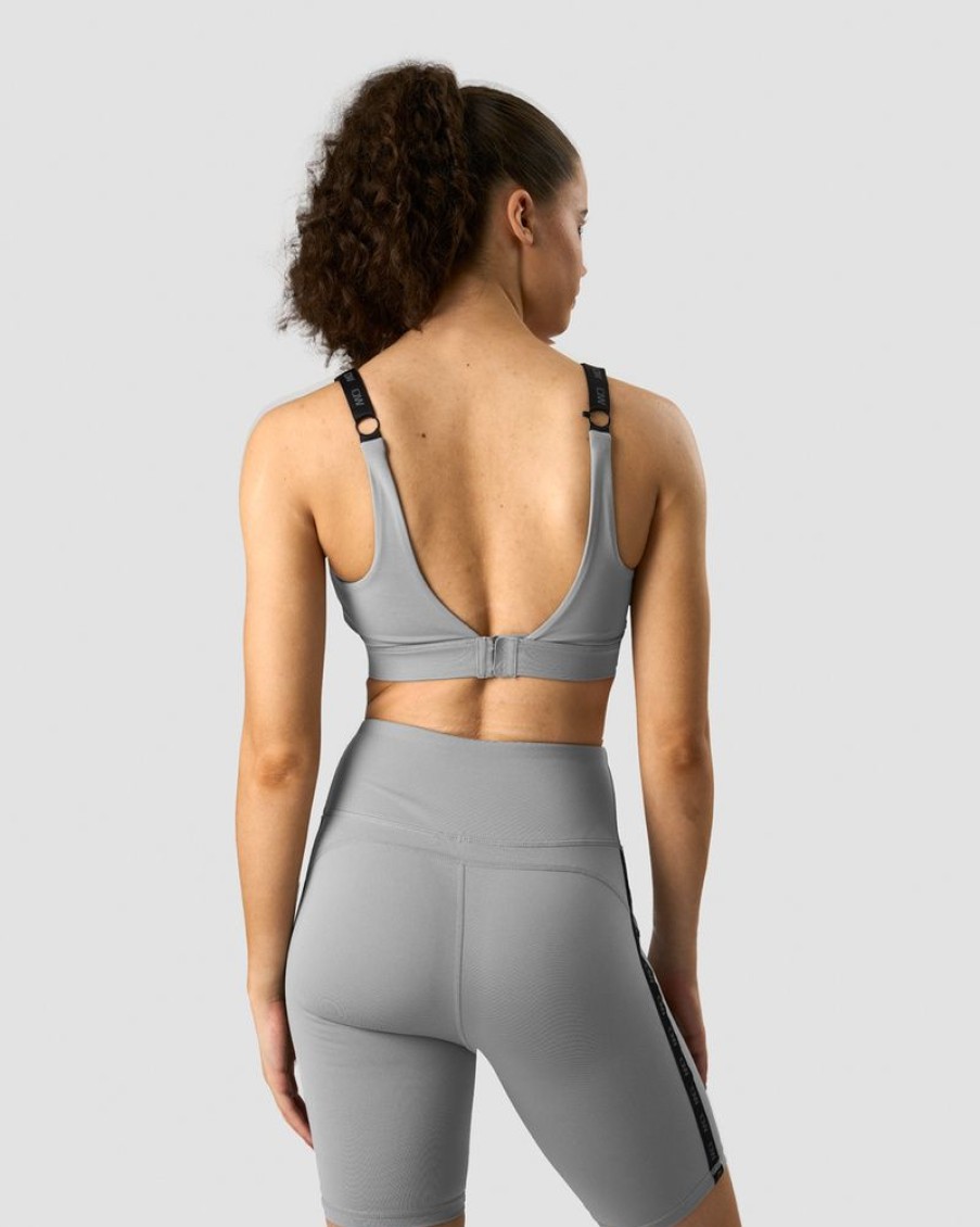 Dam ICIW Sport-Bh | Ultimate Training Zipper Sports Bra Grey