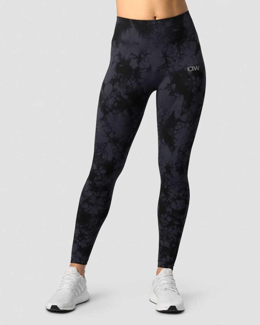 Dam ICIW Tights & Leggings | Define Seamless Tie Dye Tights Midnight