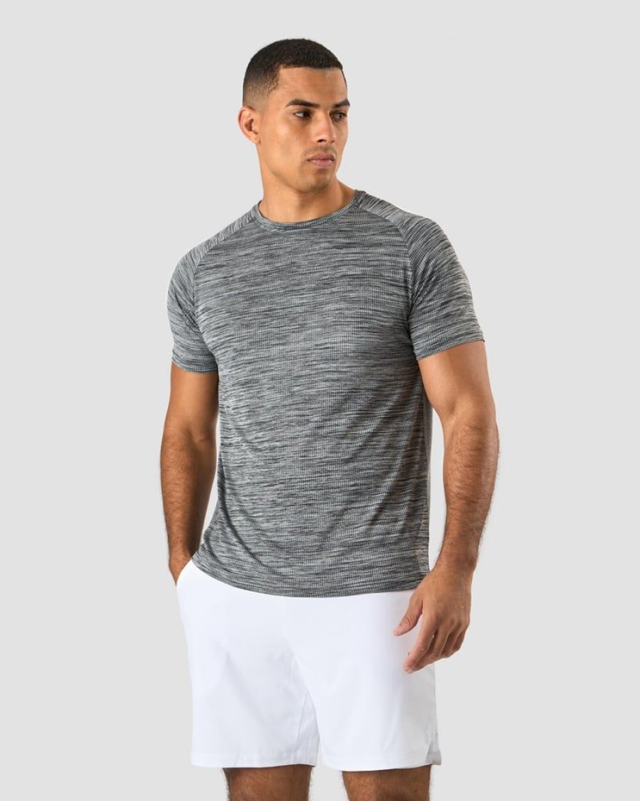 Herr ICIW T-Shirts | Workout Mesh T-Shirt Men Black Melange