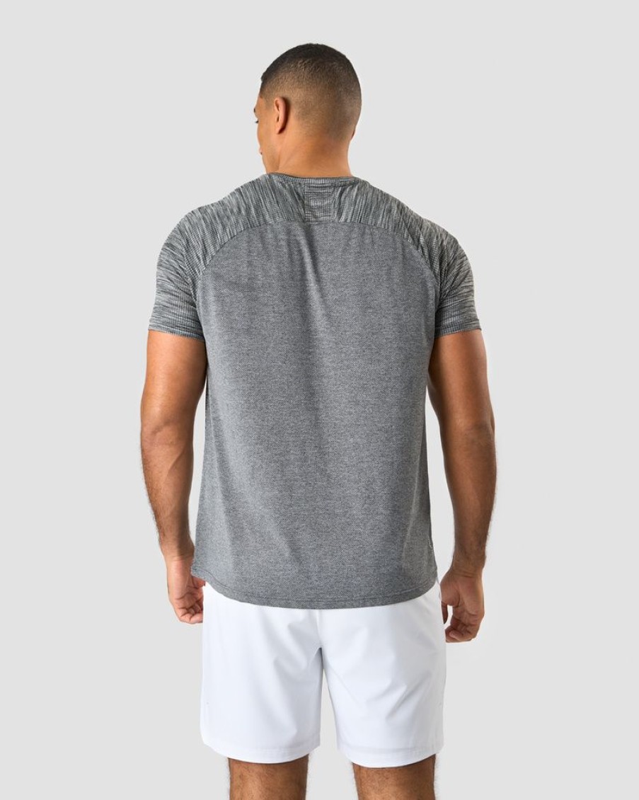 Herr ICIW T-Shirts | Workout Mesh T-Shirt Men Black Melange