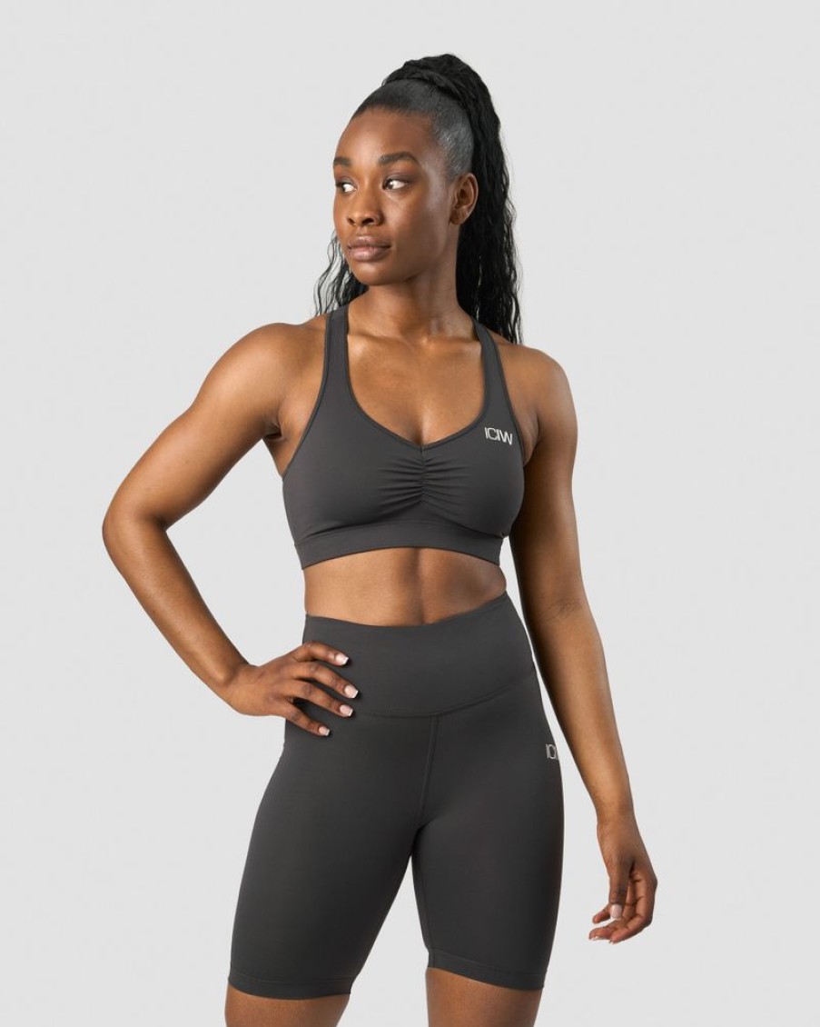 Dam ICIW Sport-Bh | Scrunch Sports Bra Anthracite Wmn