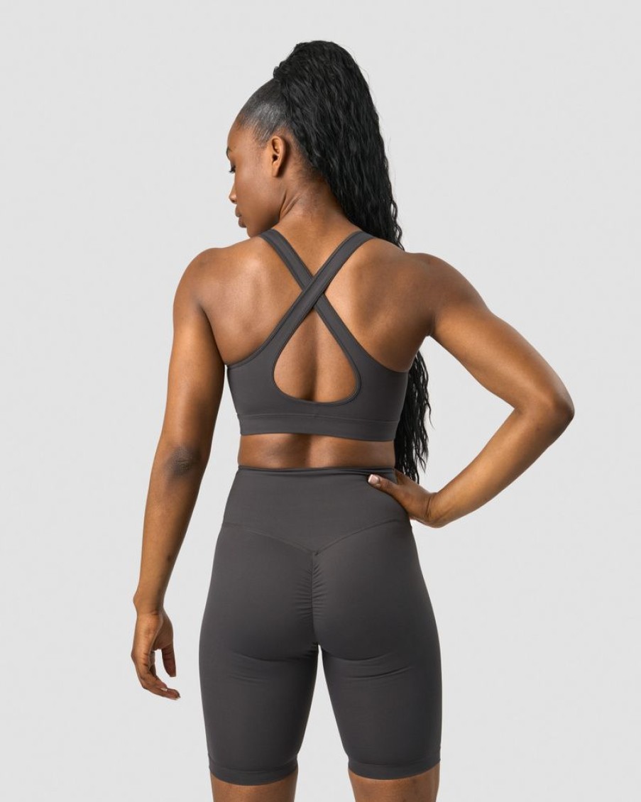 Dam ICIW Sport-Bh | Scrunch Sports Bra Anthracite Wmn