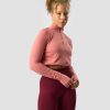 Dam ICIW Langarmat | Define Cropped 1/4 Zip Adjustable Dk Rose