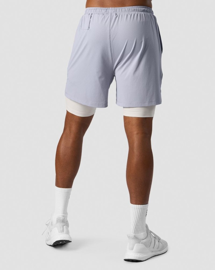 Herr ICIW Shorts | Stride 2-In-1 Shorts Men Light Blue