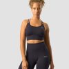 Dam ICIW Sport-Bh | Ribbed Define Seamless Sports Bra Dk Graphite