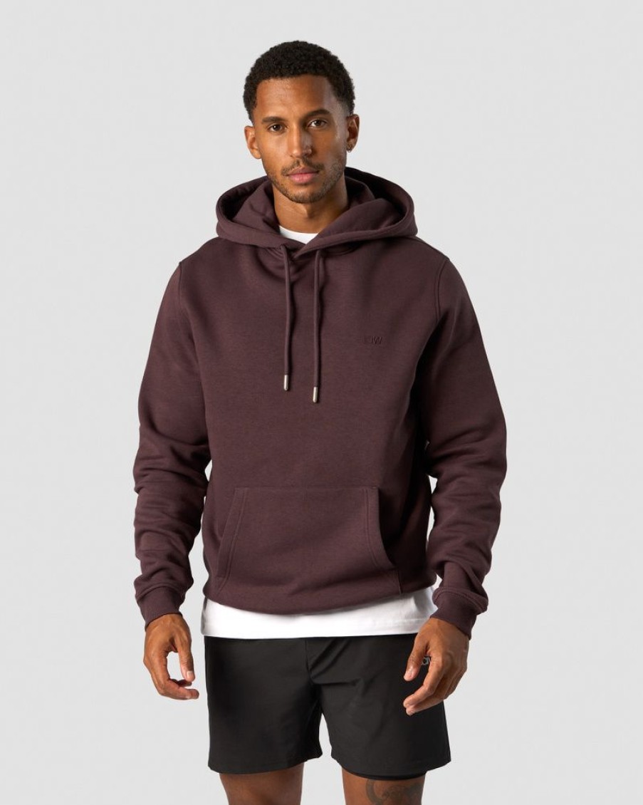 Herr ICIW Langarmat | Everyday Hoodie Side Logo Men Burgundy