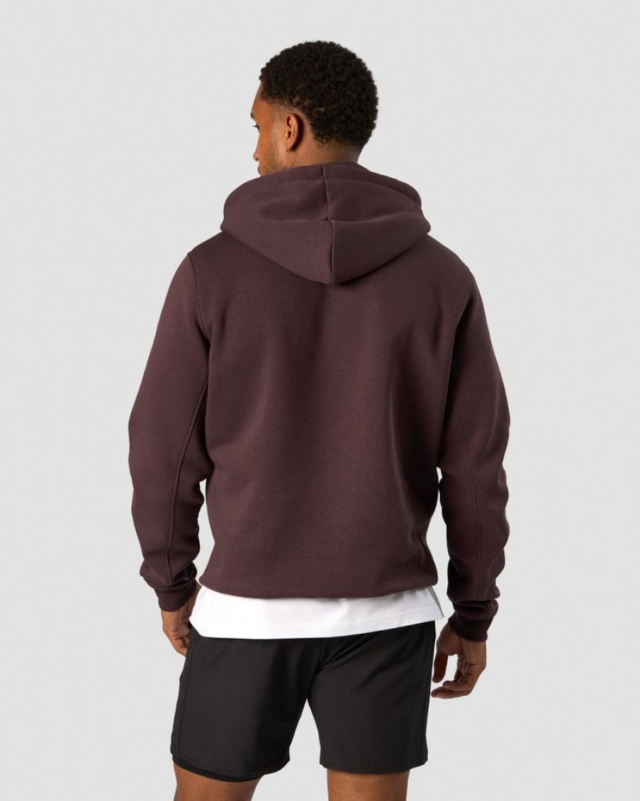 Herr ICIW Langarmat | Everyday Hoodie Side Logo Men Burgundy