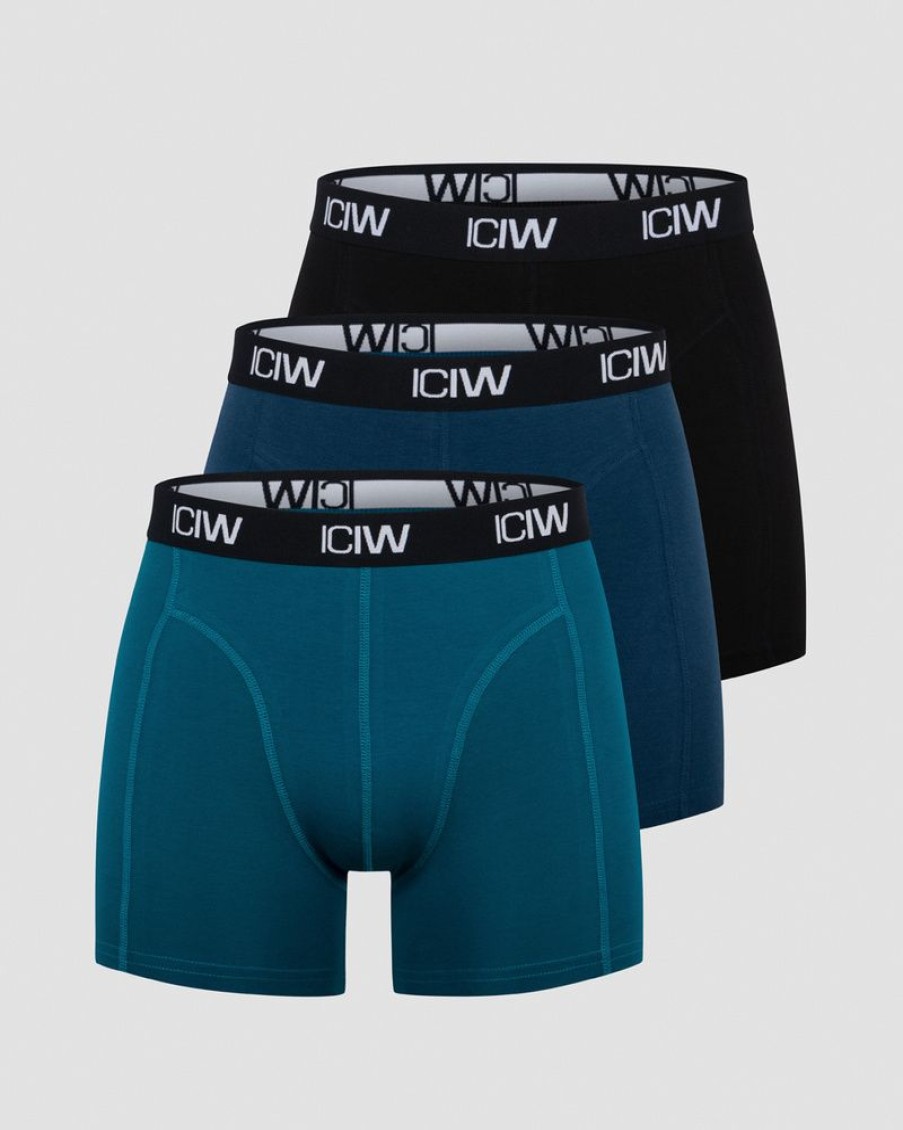 Herr ICIW Underklader | Boxer 3-Pack Black/Teal