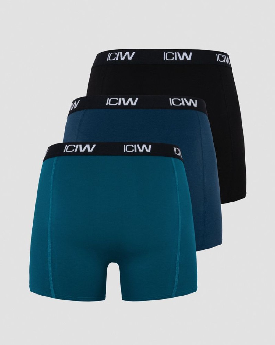 Herr ICIW Underklader | Boxer 3-Pack Black/Teal