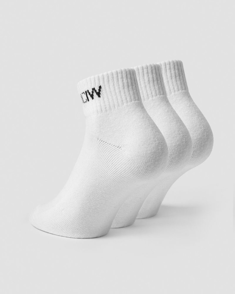 Dam ICIW Strumpor | Training Half Socks 3-Pack White