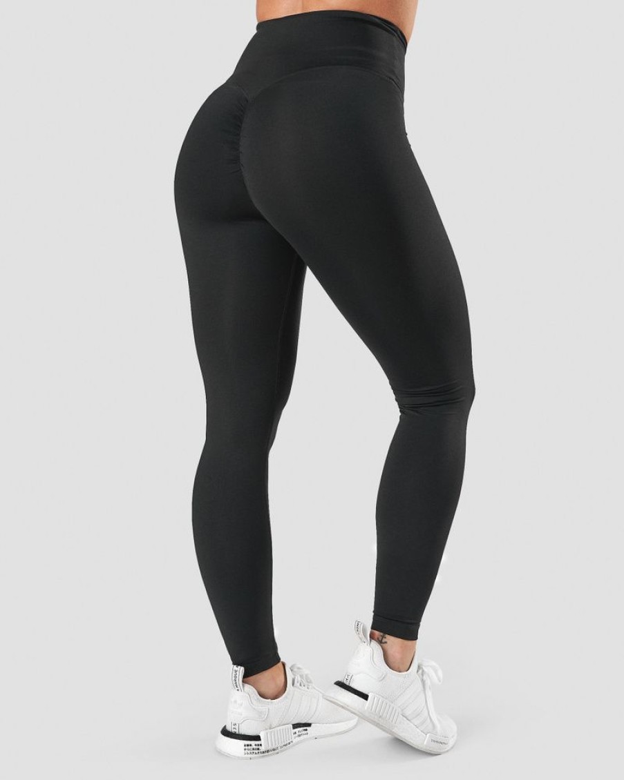 Dam ICIW Tights & Leggings | Scrunch V-Shape Tights Black Wmn