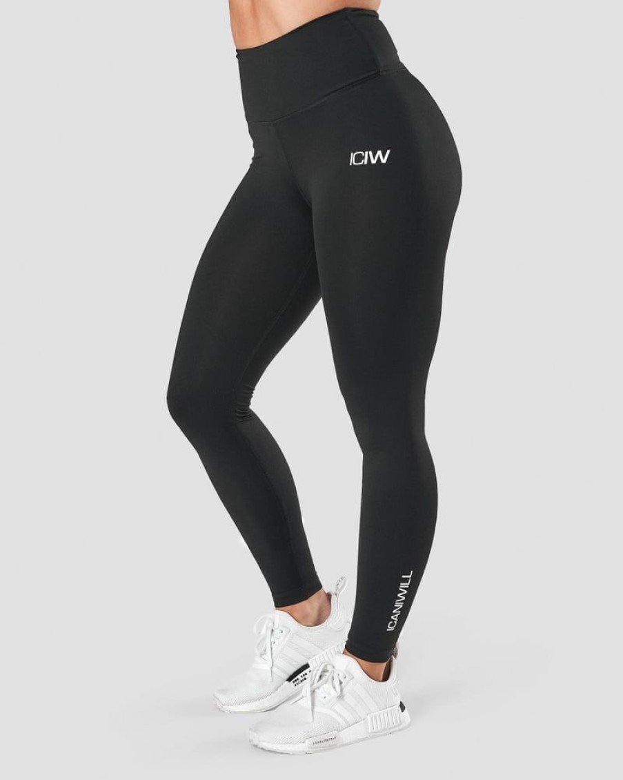 Dam ICIW Tights & Leggings | Scrunch V-Shape Tights Black Wmn