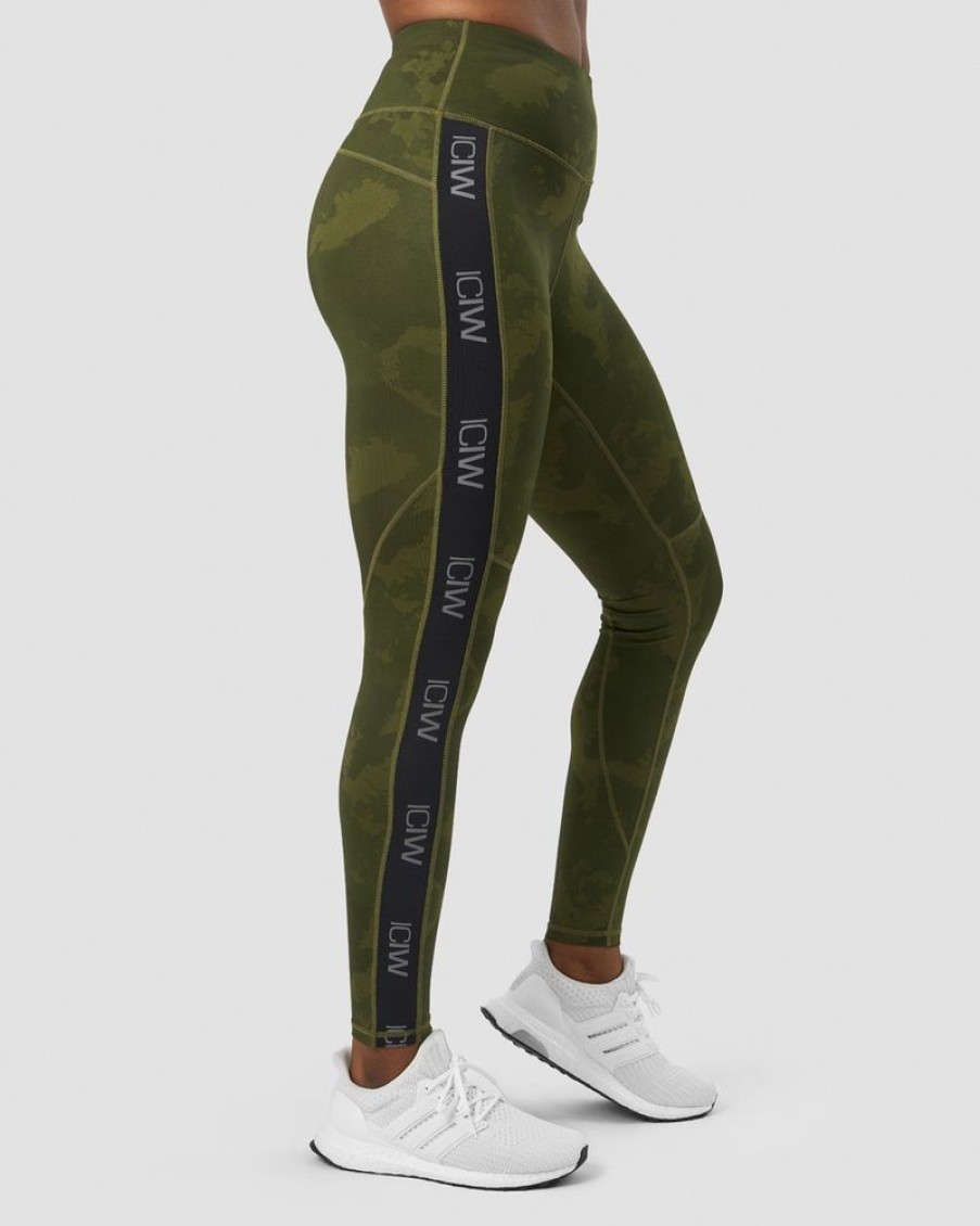 Dam ICIW Tights & Leggings | Ultimate Training Tights Wmn Green Camo