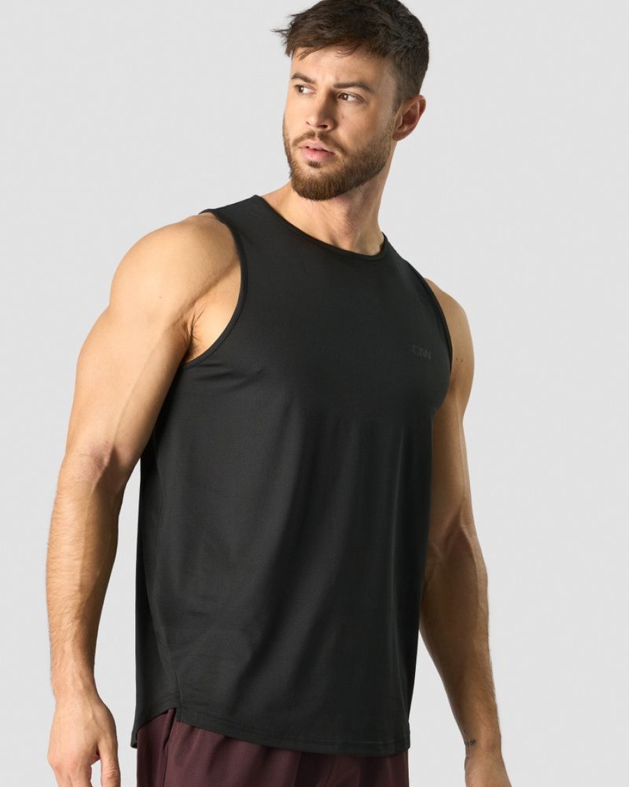 Herr ICIW Linnen | Stride Tank Top Men Black