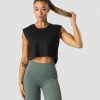 Dam ICIW Traningslinnen | Stride Cropped Tank Wmn Black