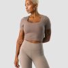 Dam ICIW T-Shirts | Nimble Soft Cropped T-Shirt Dusty Brown