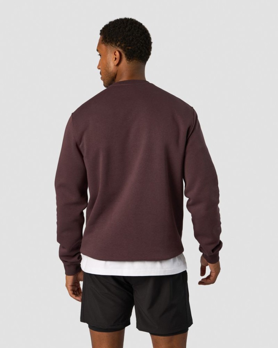 Herr ICIW Langarmat | Everyday Crewneck Side Logo Men Burgundy